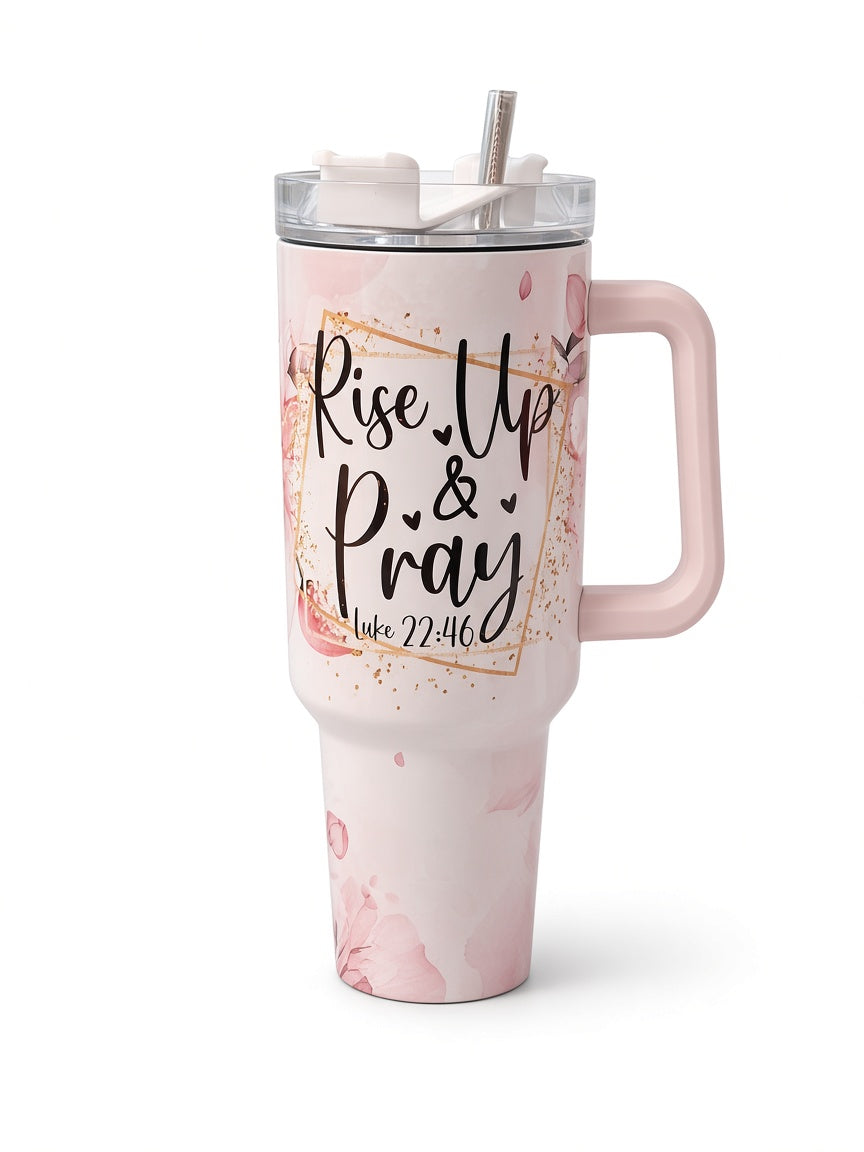 40 oz tumbler - Rise Up & Pray