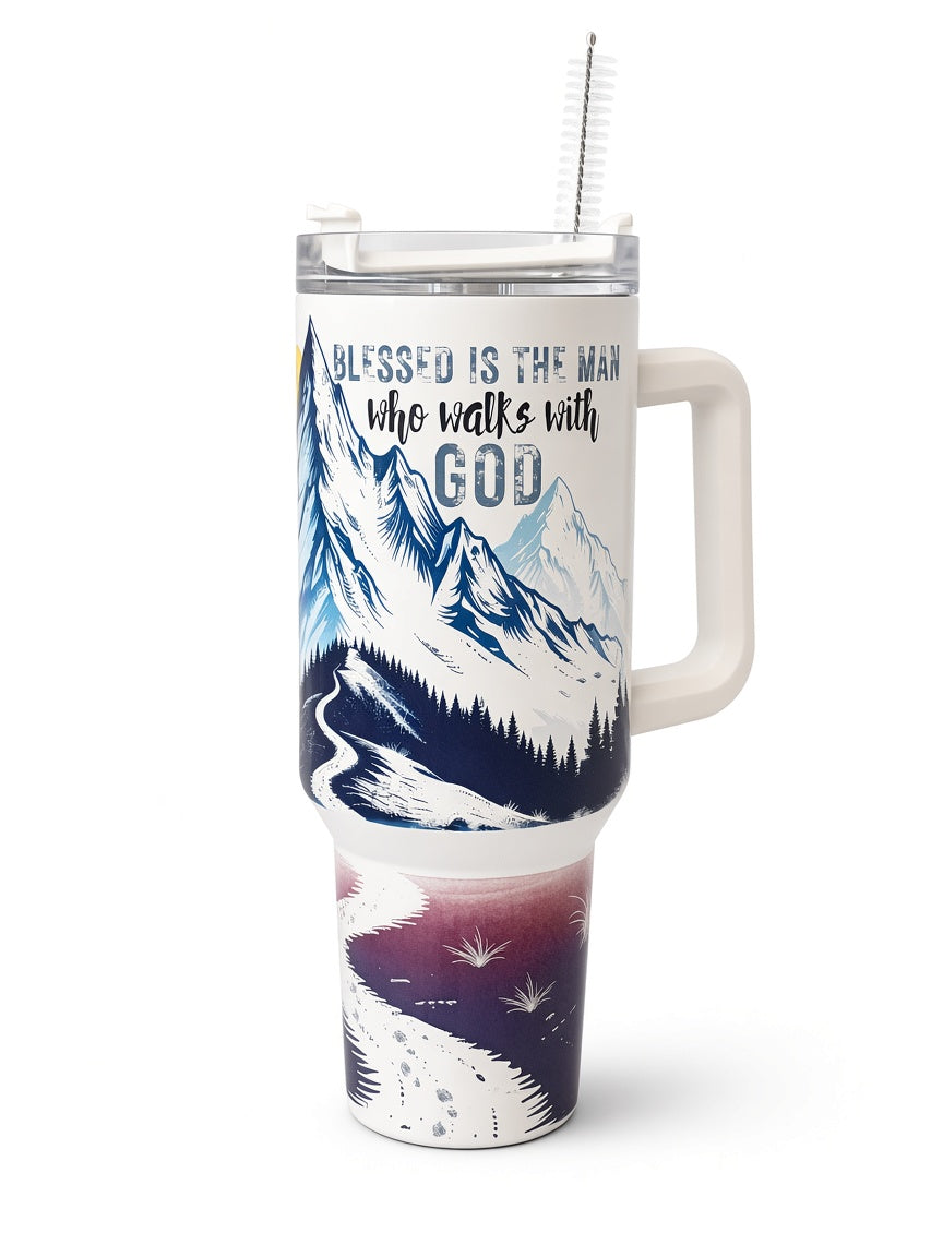 40 oz tumbler - Blessed Is The Man
