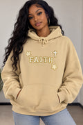 Hoodie - Faith - Beige