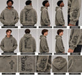 Hoodie - Jesus Is King - Grey Acid Wash