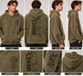 Hoodie - Jesus Is King - Olive Acid Wash