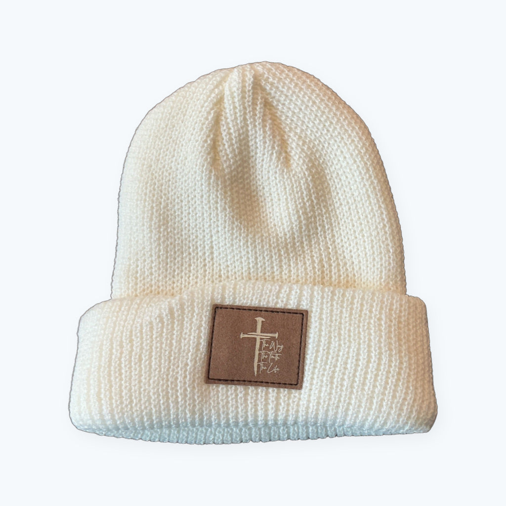 Knitted Beanie with cross
