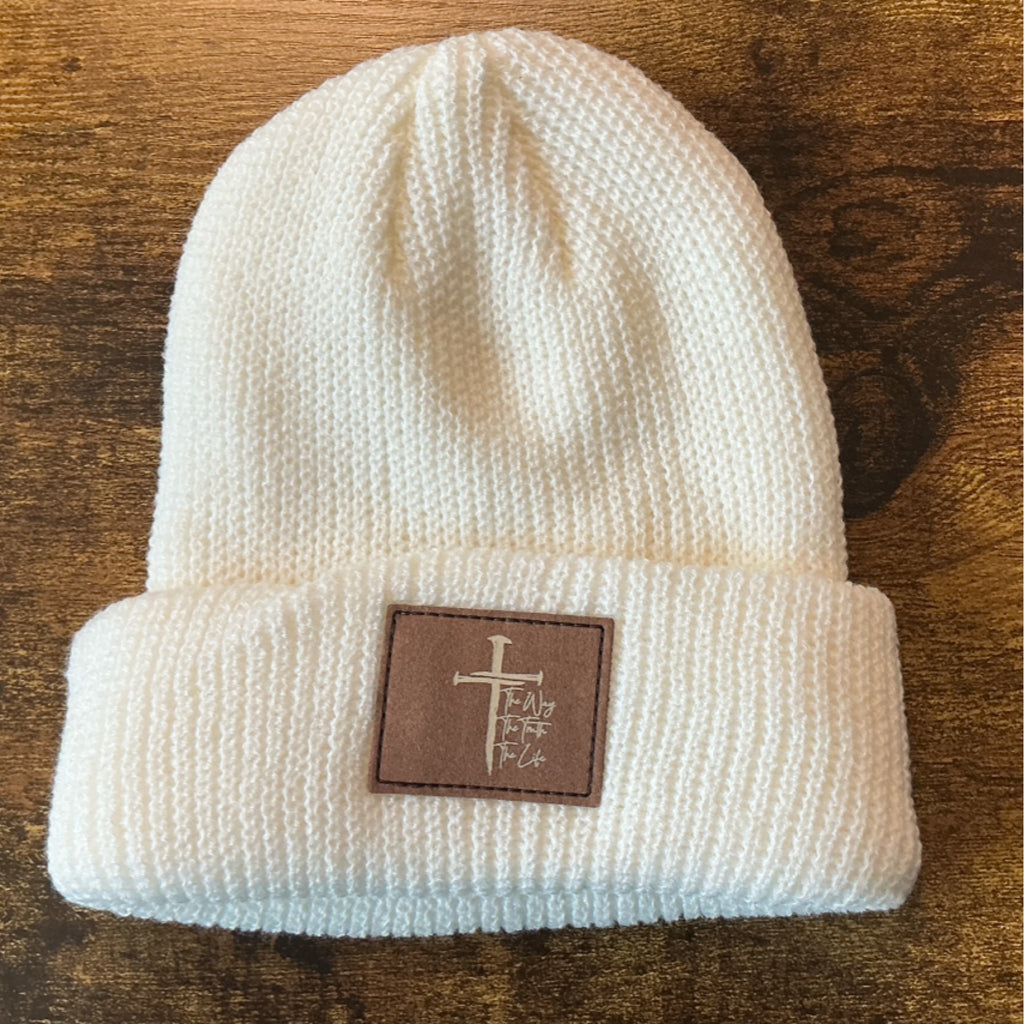 Knitted Beanie with cross