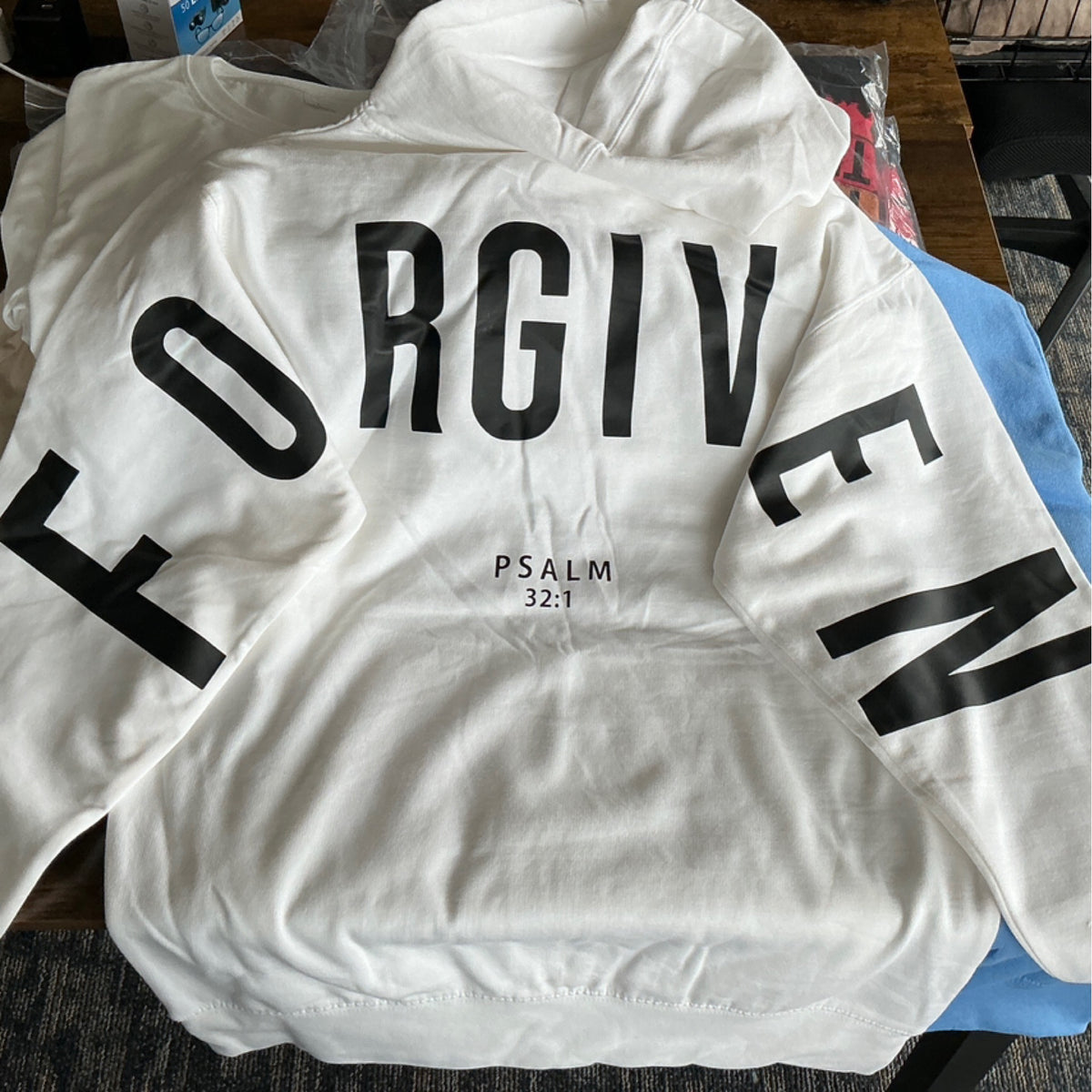 Hoodie - Forgiven - White