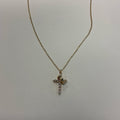 Necklace - Crown Cross - Gold
