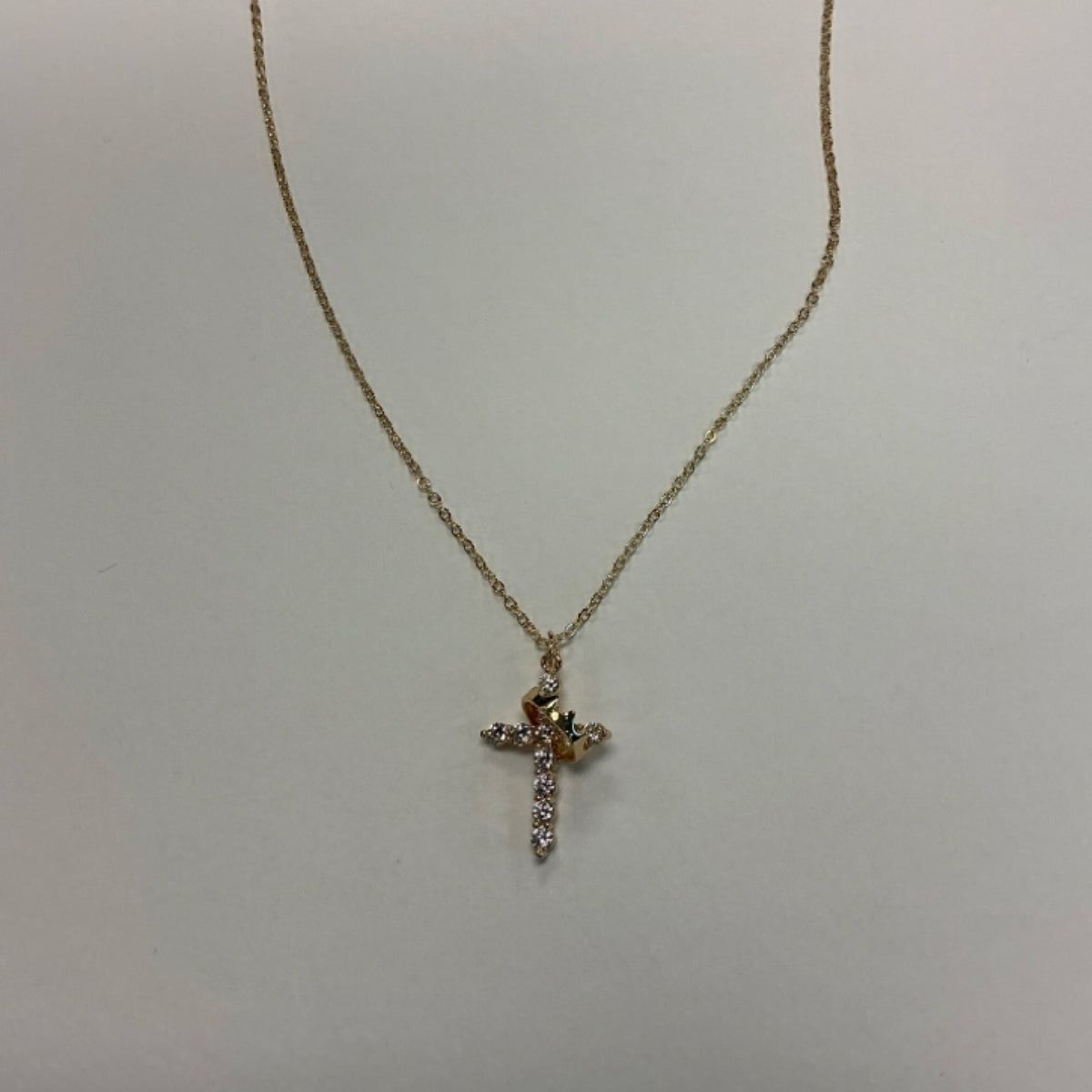 Necklace - Crown Cross - Gold