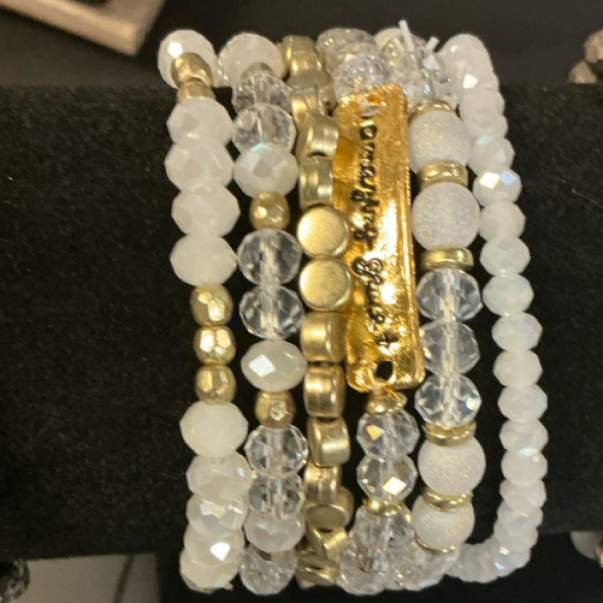 Bracelet beads - white - amazing Grace