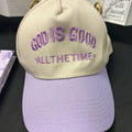 Trucker/ baseball hat - purple God is good