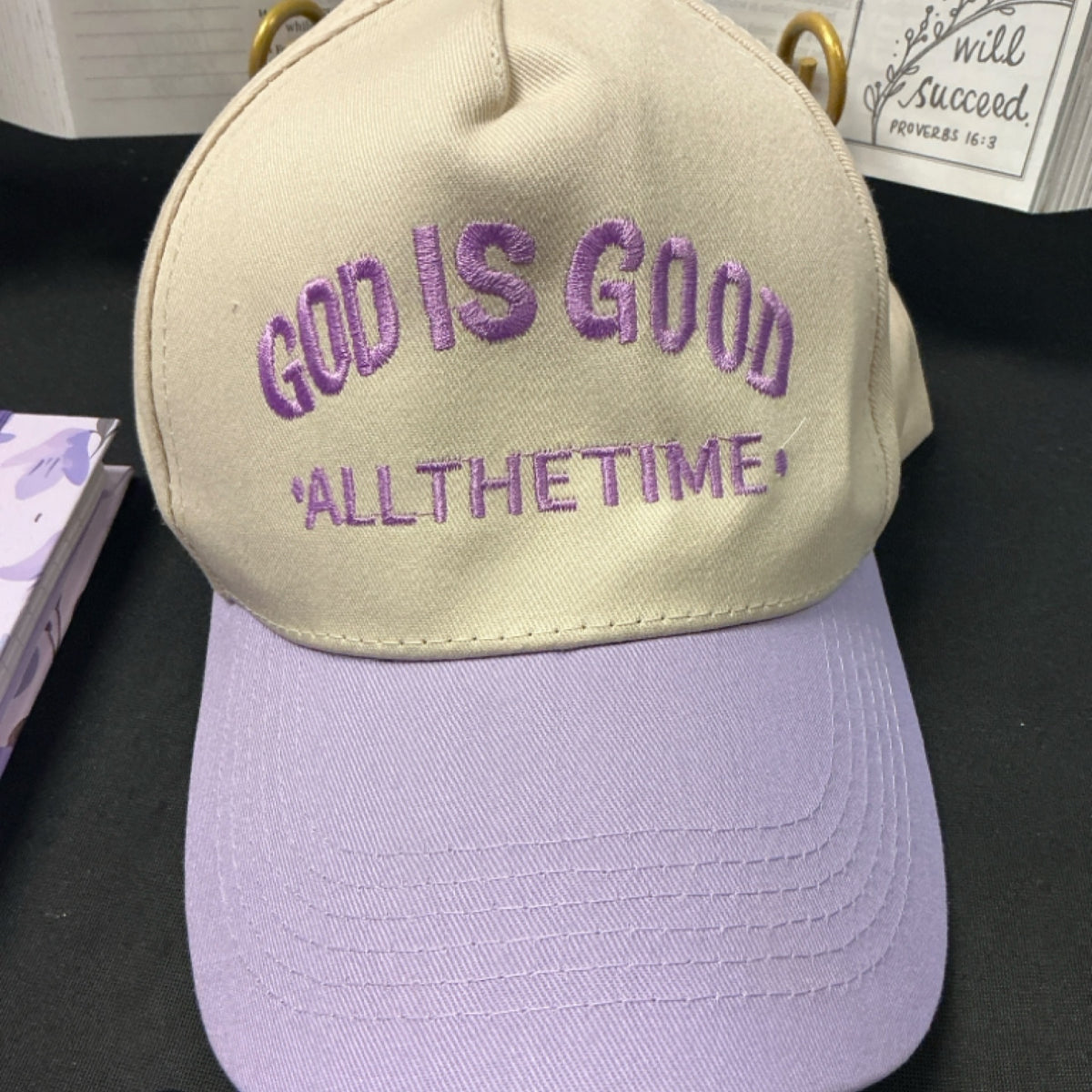 Trucker/ baseball hat - purple God is good