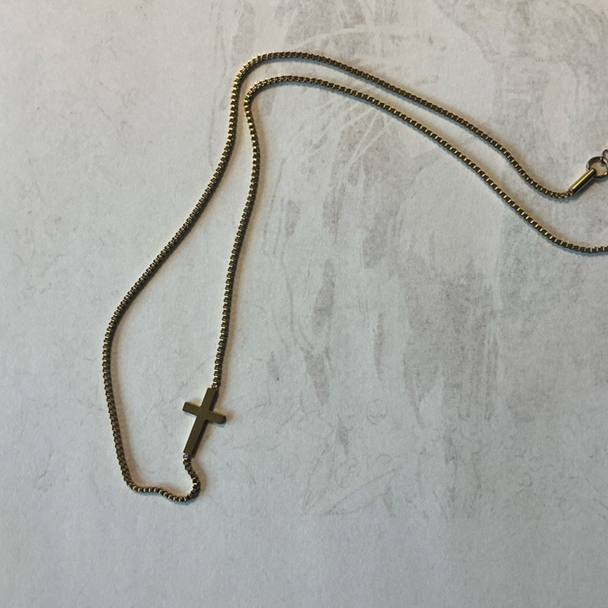 Necklace - small gold cross necklace