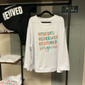 Sweatshirt - White - Rescued Redeemed Restored Forgiven