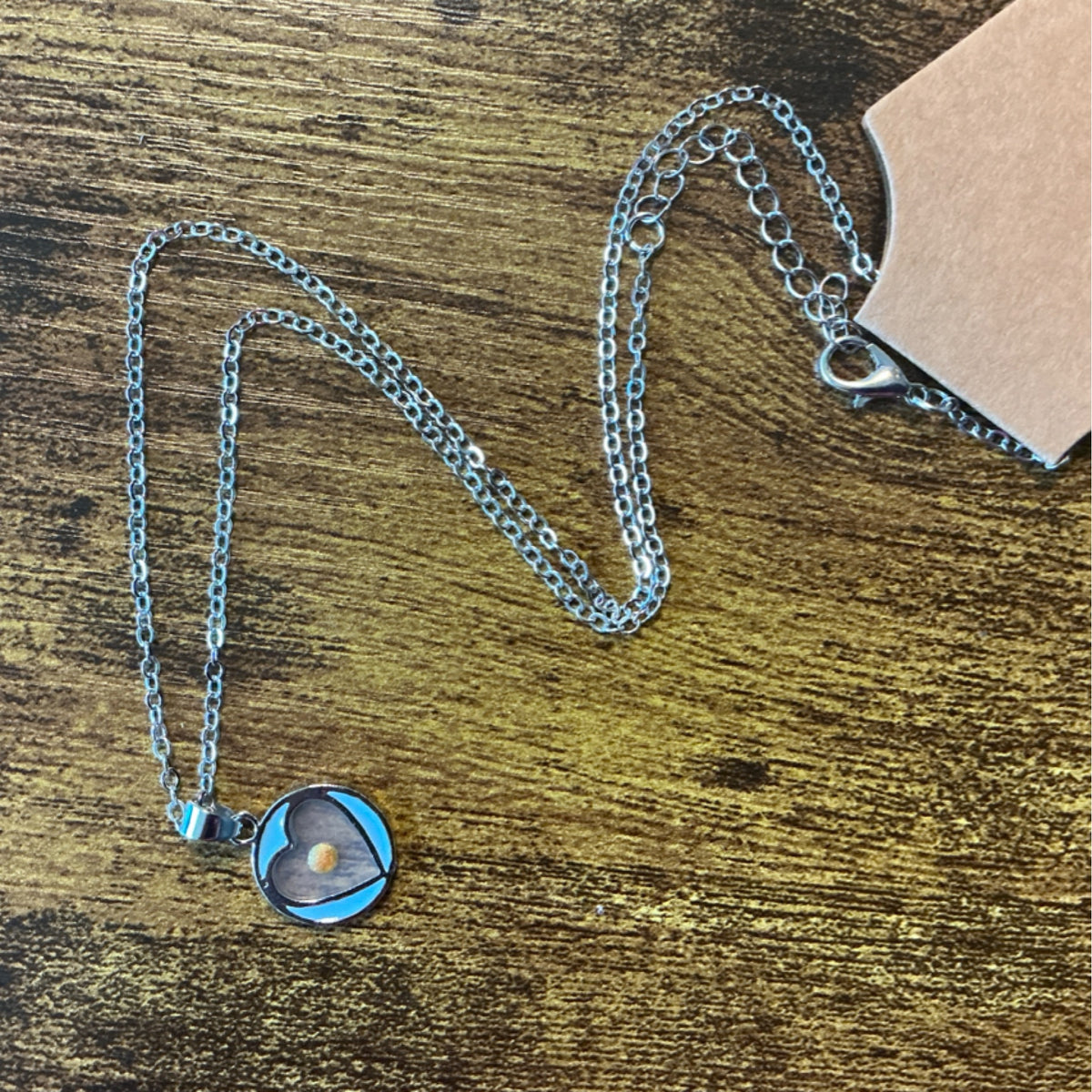 Necklace - Mustard seed heart silver necklace