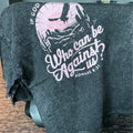 T-shirt - If God is for me - Acid wash black