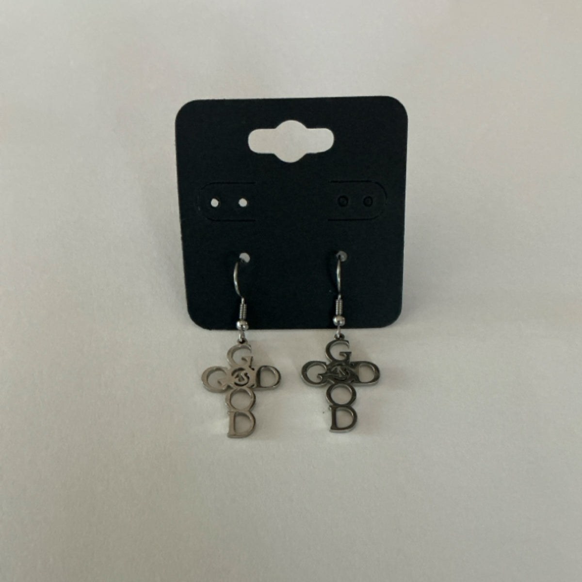 Earrings - Good God - Silver