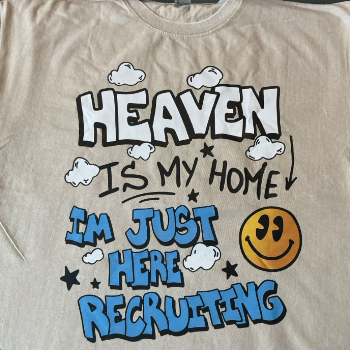 T-shirt - Heaven is my home - beige