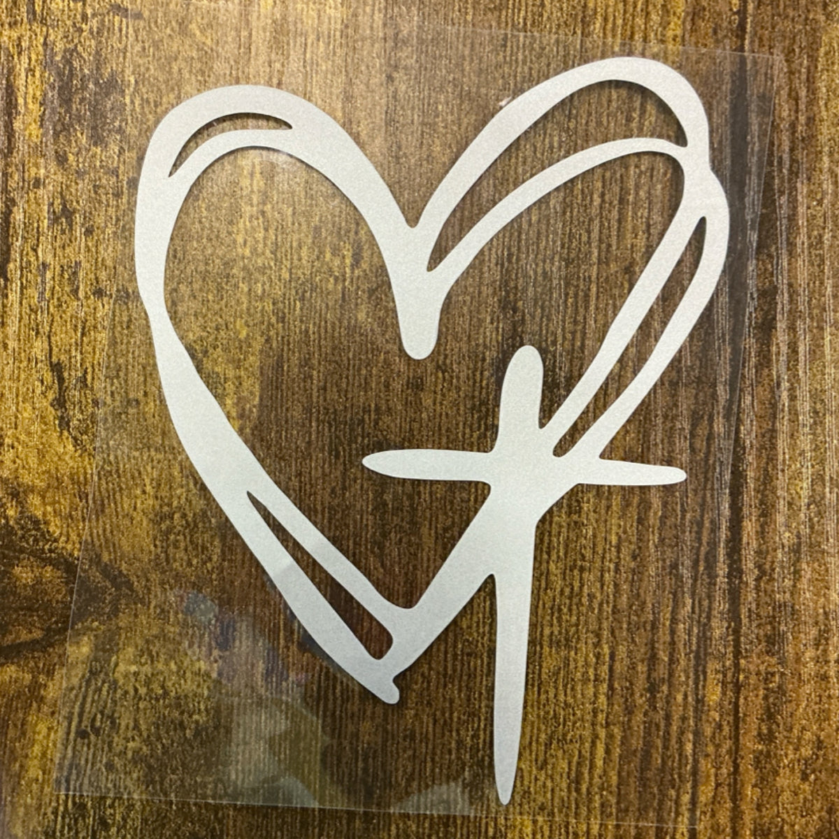Car stickers heart cross