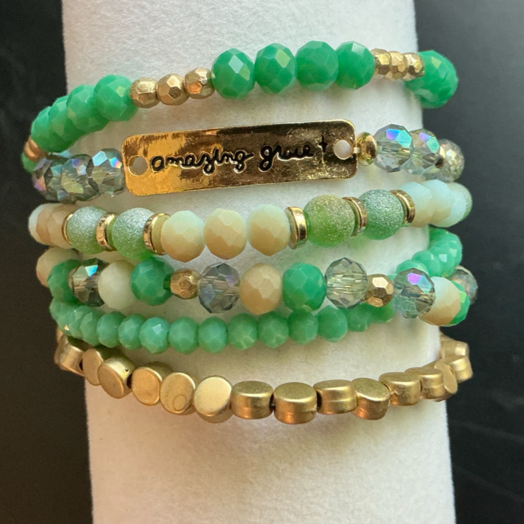Bracelet - beads turquoise - amazing Grace