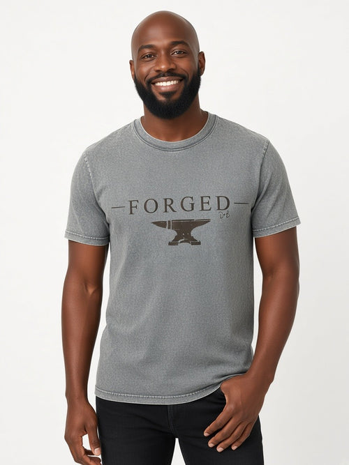 T-shirt Forged grey acid wash