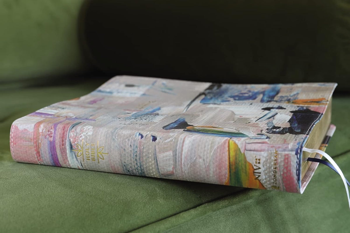 NIV, Artisan Collection Bible, Leathersoft, Multi-color/Blue, Red Letter, Comfort Print by Zondervan