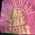 T-shirt - Be the light - Acid wash Pink