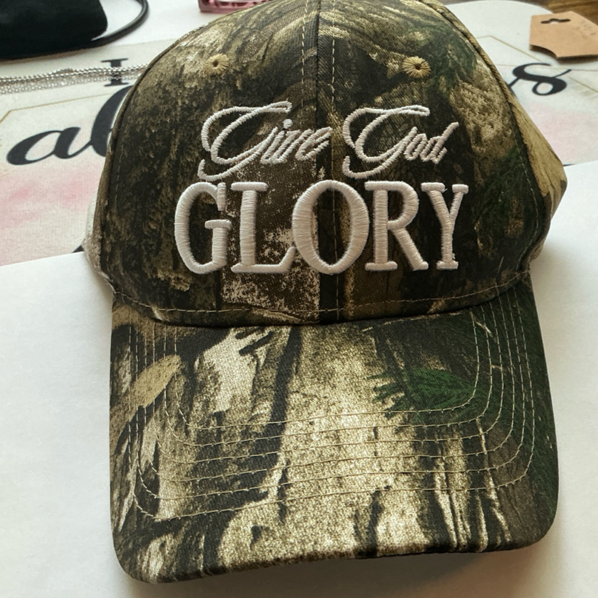 Trucker/ baseball hat - Give God glory
