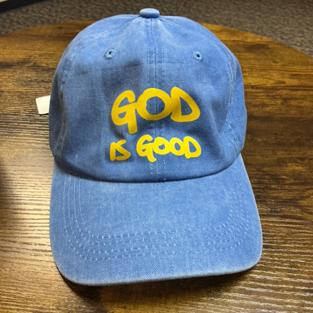Trucker / baseball hat - blue - God is good