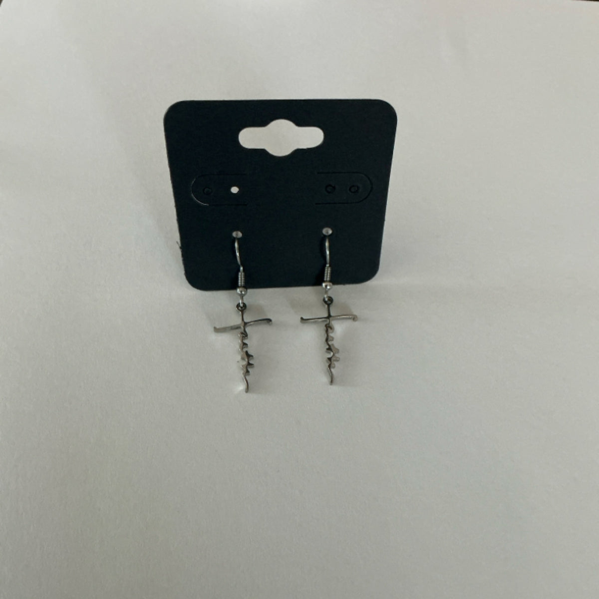 Earrings - Faith cross - Silver
