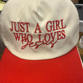 Trucker/Baseball Hat Just A Girl Red