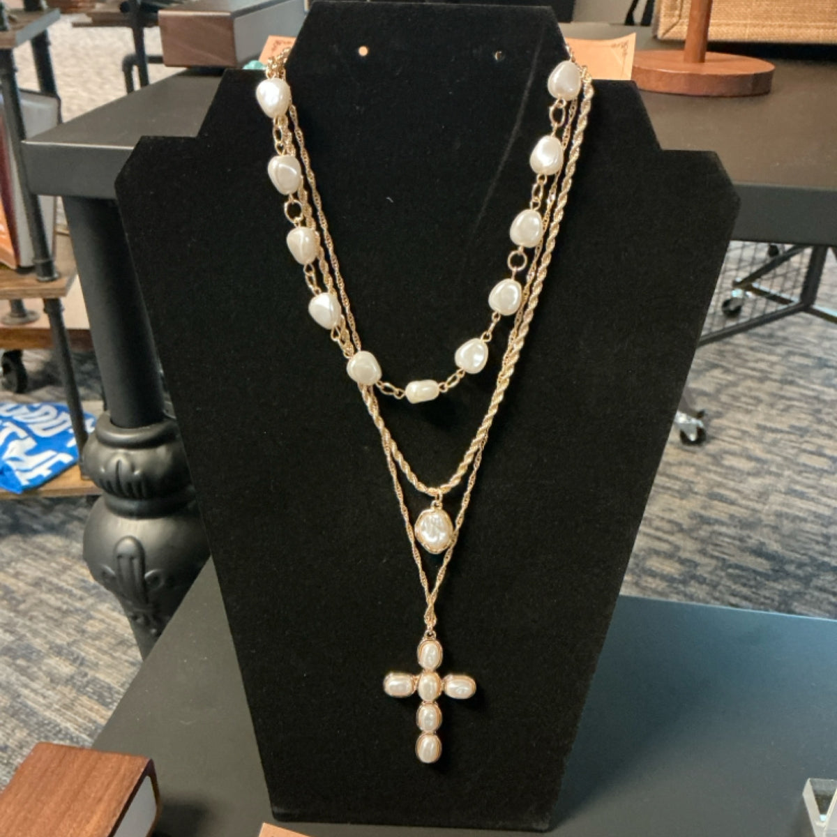 Necklace pearl 3 in 1