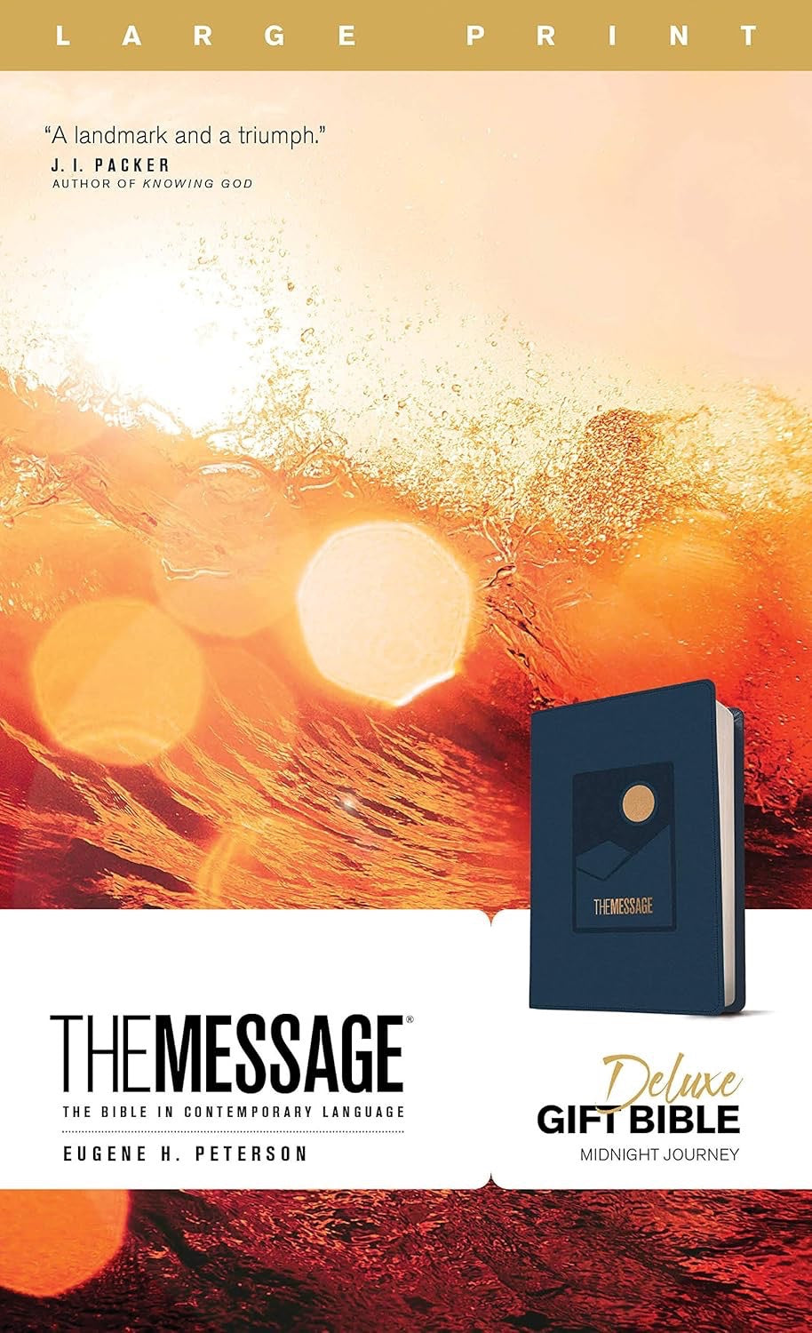 Bible - The Message Deluxe Gift Bible, Large Print (Leather-Look, Midnight Journey): The Bible in Contemporary Language