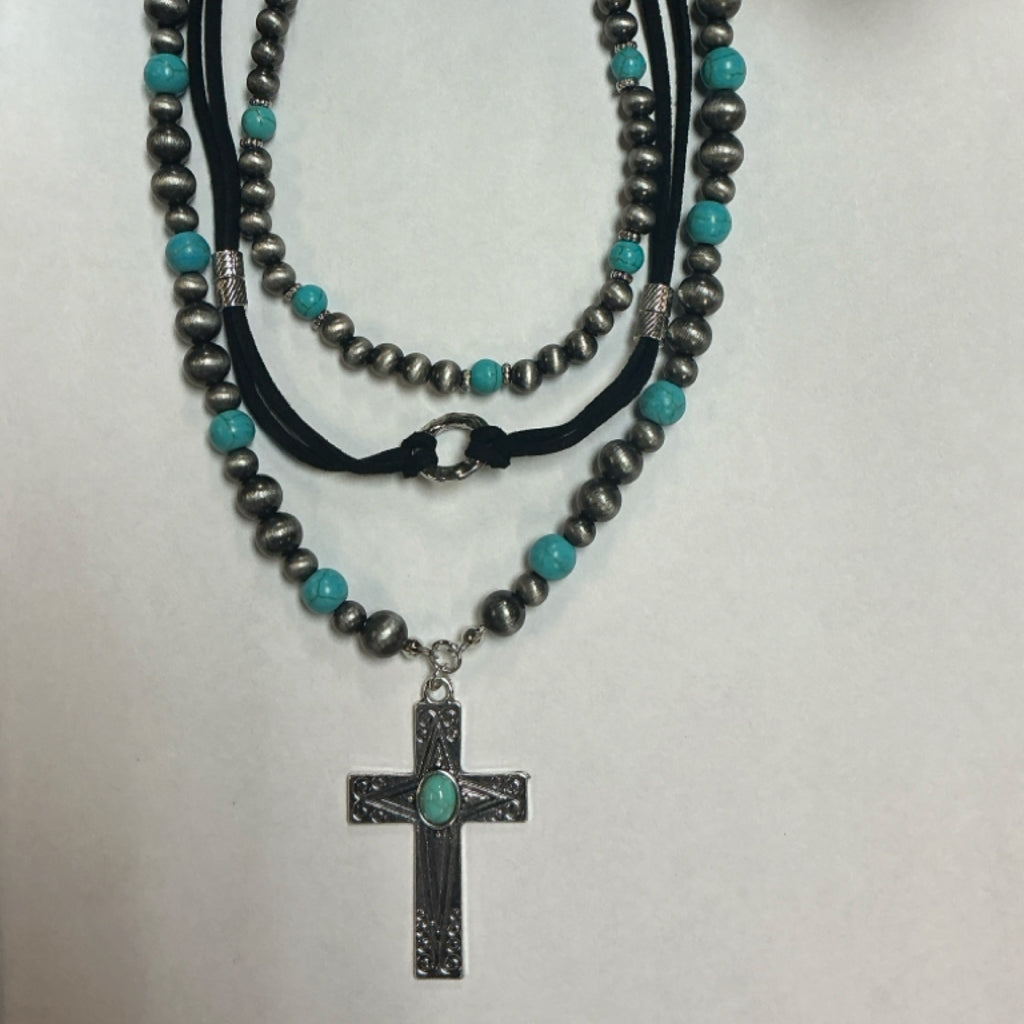 Necklace - 3in1 - turquoise