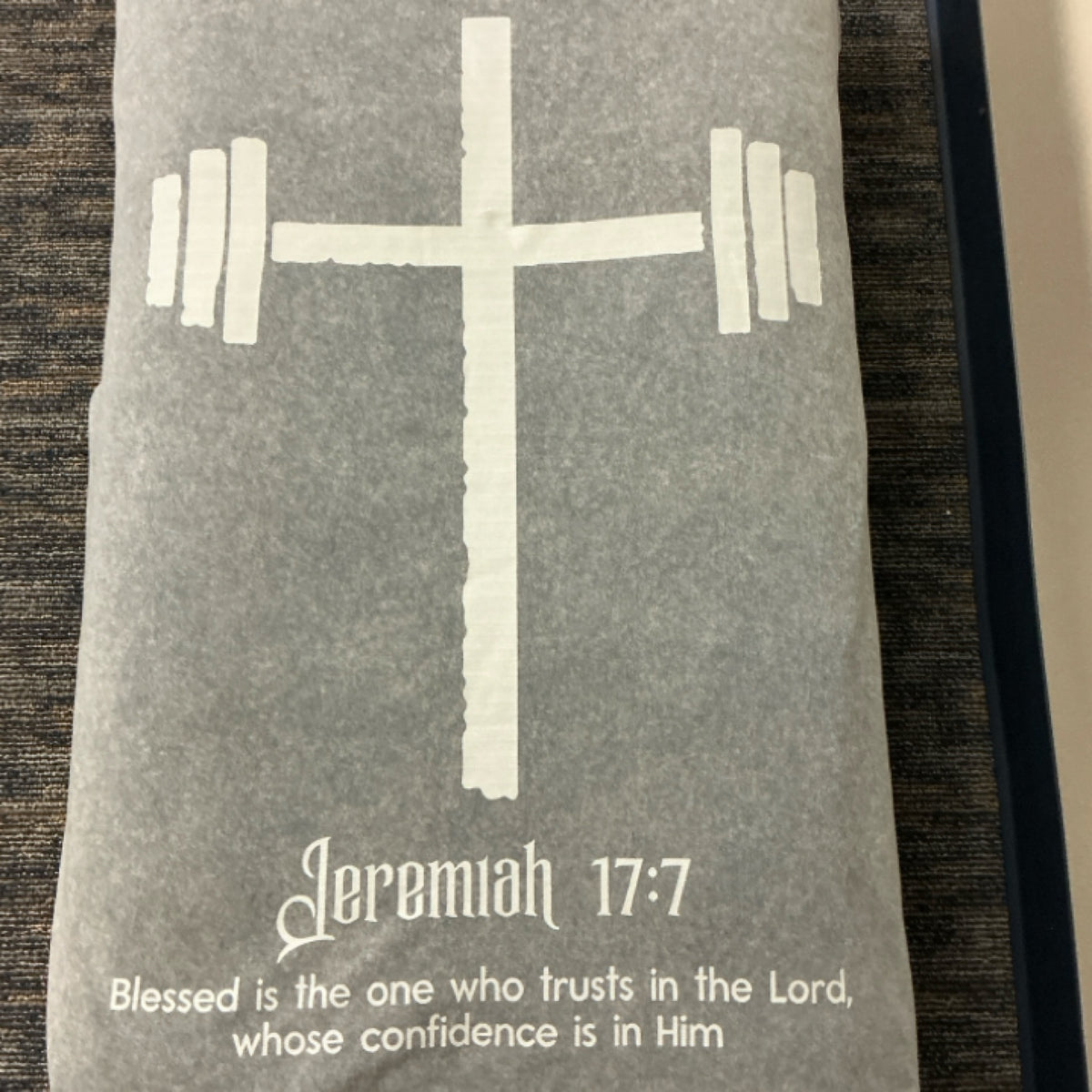 T-shirt - blessed is the one who trusts in the Lord - grey
