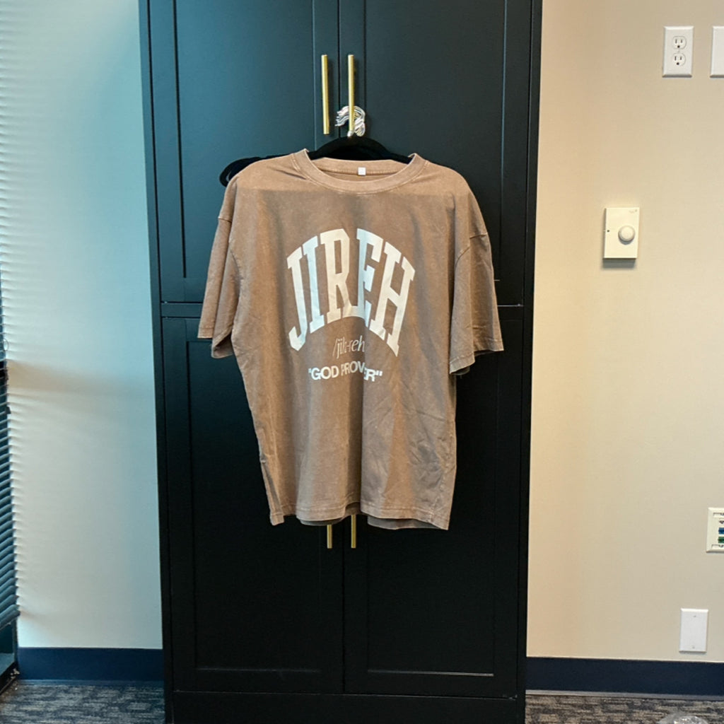 T-shirt - Jireh - Acid wash brown