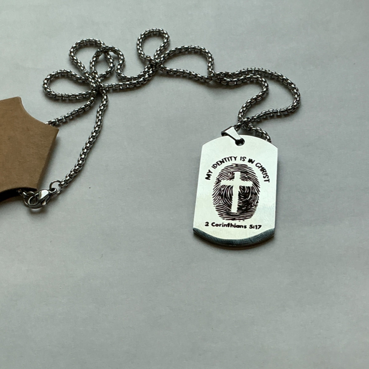Necklace - men My ID is in Christ