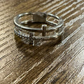 Ring - two crosses - silver