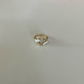 Ring - 2 Butterflies - Gold/white