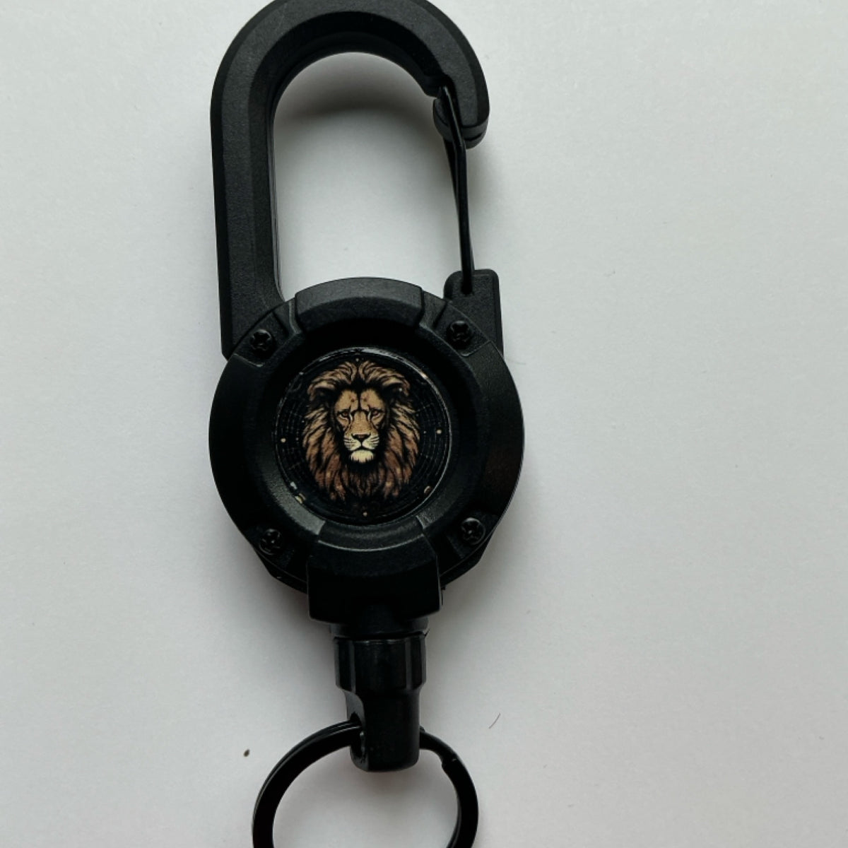 Retractable KEYCHAIN - lion - black
