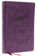 Bible - NKJV, Giant Print Center-Column Reference Bible, Verse Art Cover Collection, Leathersoft, Purple, Red Letter, Comfort Print: Holy Bible, New King James Version Imitation Leather