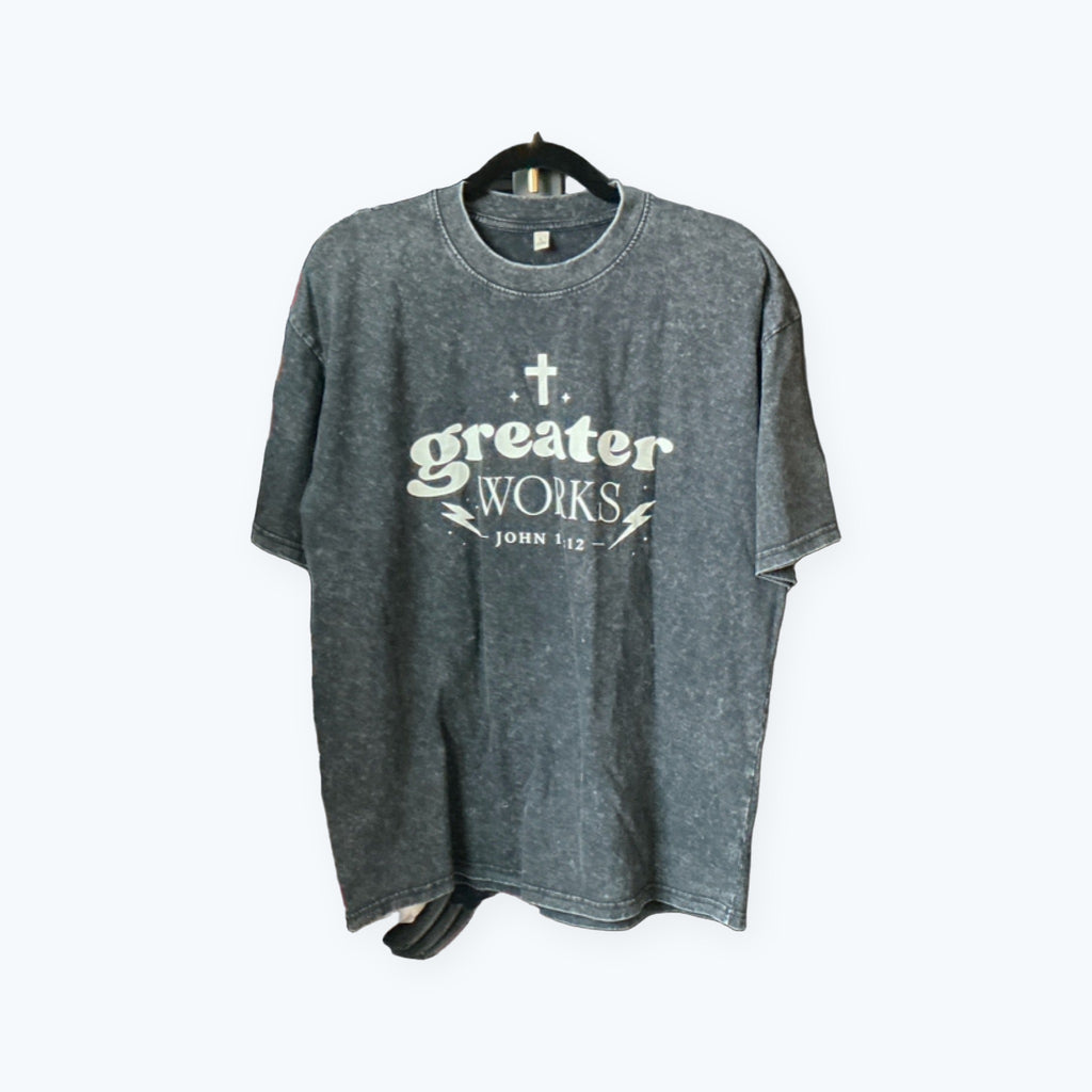 T-shirt - Greater works - Acid wash black