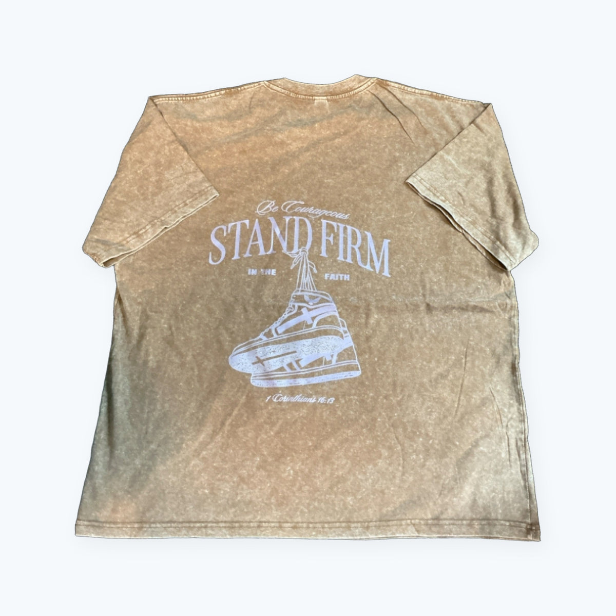 T-Shirt - Stand Firm - Acid wash brown