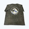 T-Shirt - When you go through deep waters - Acid wash Black