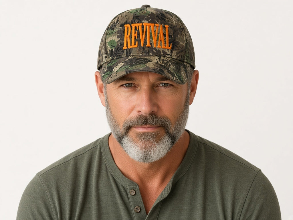 Trucker/Baseball Hat - Revival worn by a model